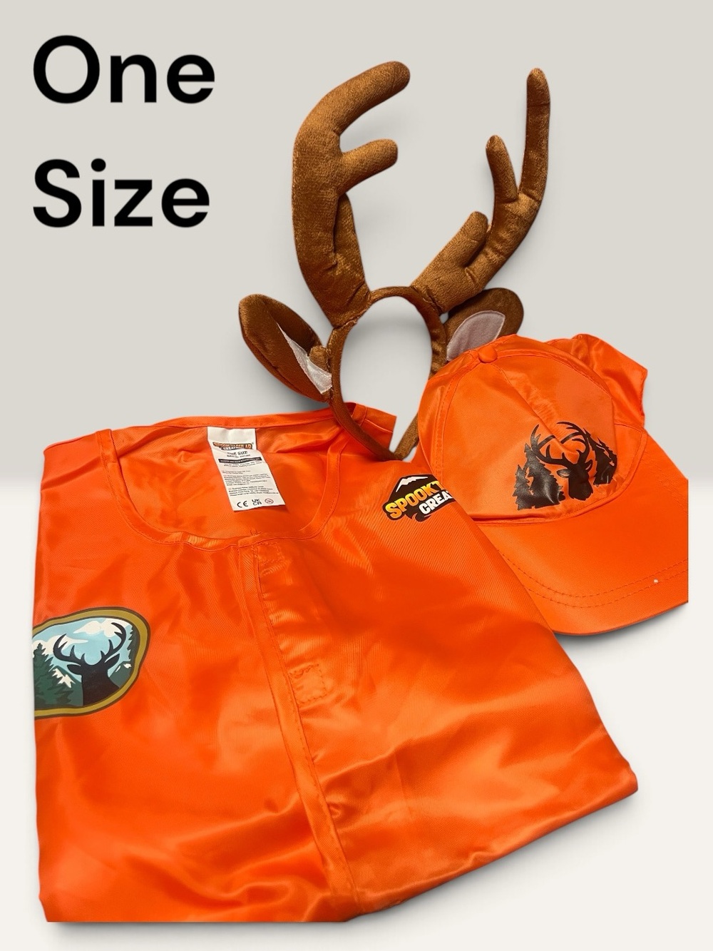 3 pc Deer Hunter Costume Dress-Up Set Big Boy/Girl New